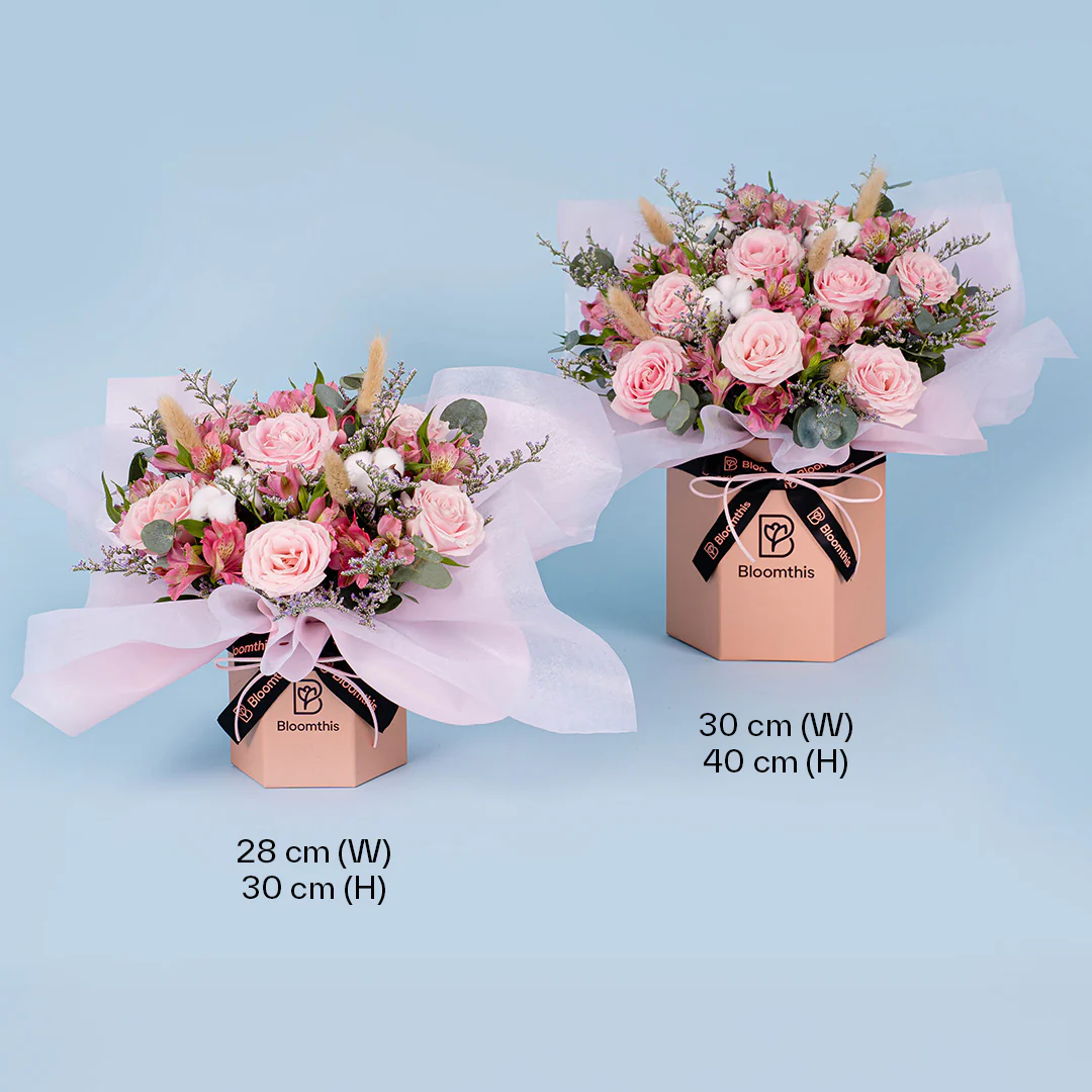 Esmerelda Pink Rose Flower Box - Image 7
