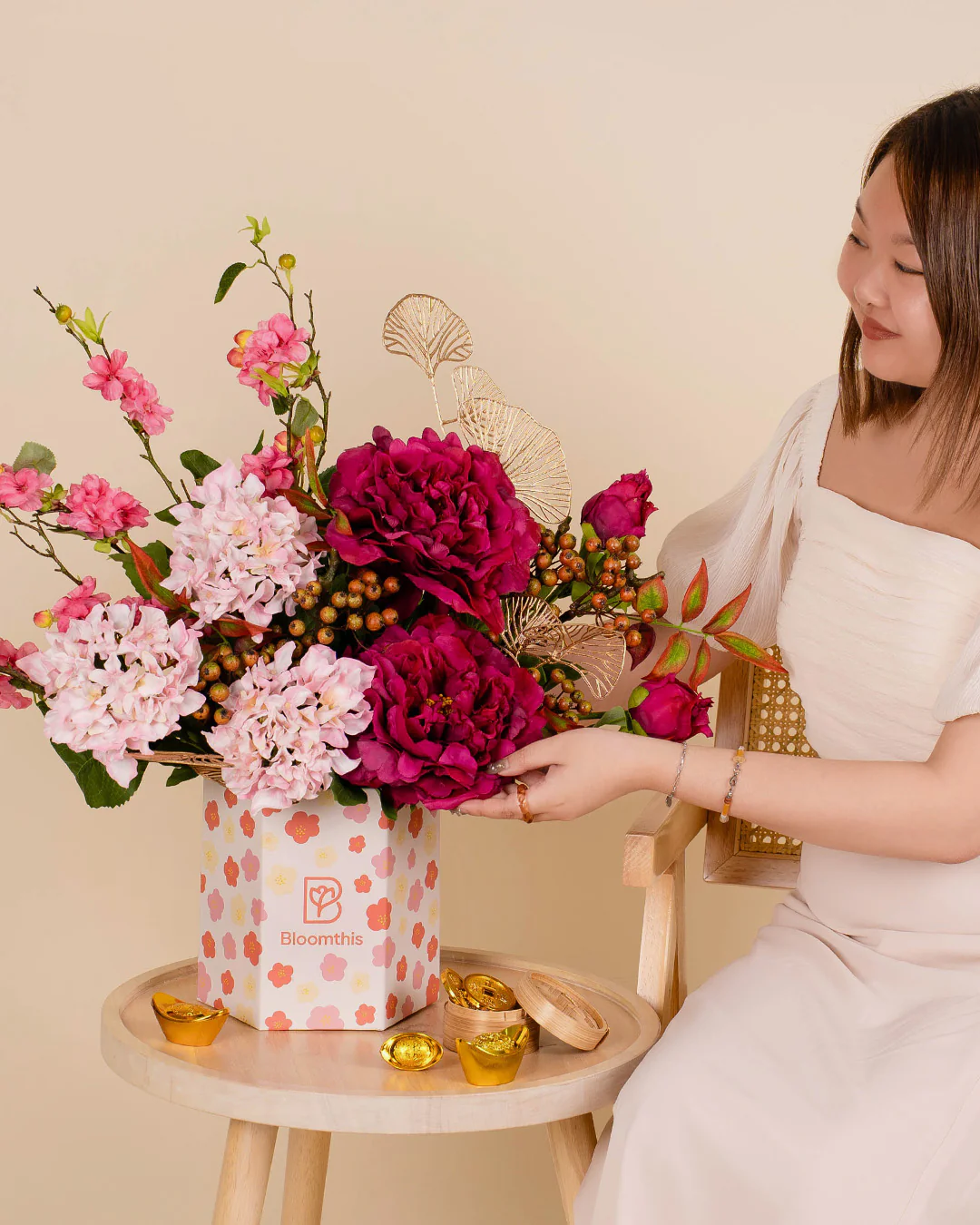 Eternal Opulence Chinese New Year Artificial Flower Box 2026 - Image 2