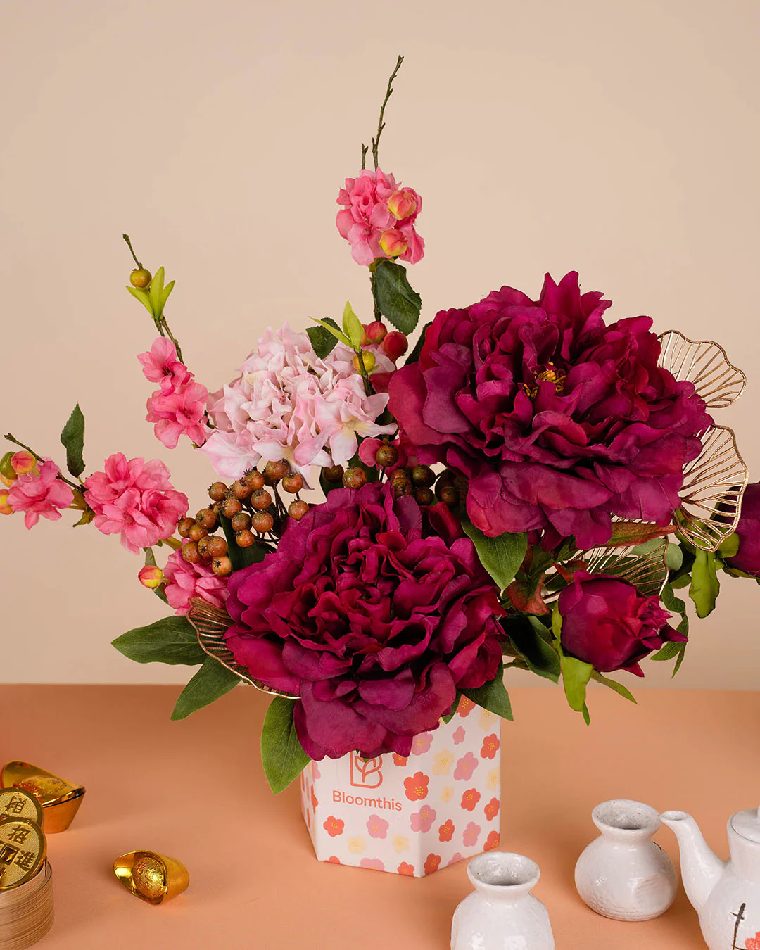 Eternal Opulence Chinese New Year Artificial Flower Box 2026 - Image 7