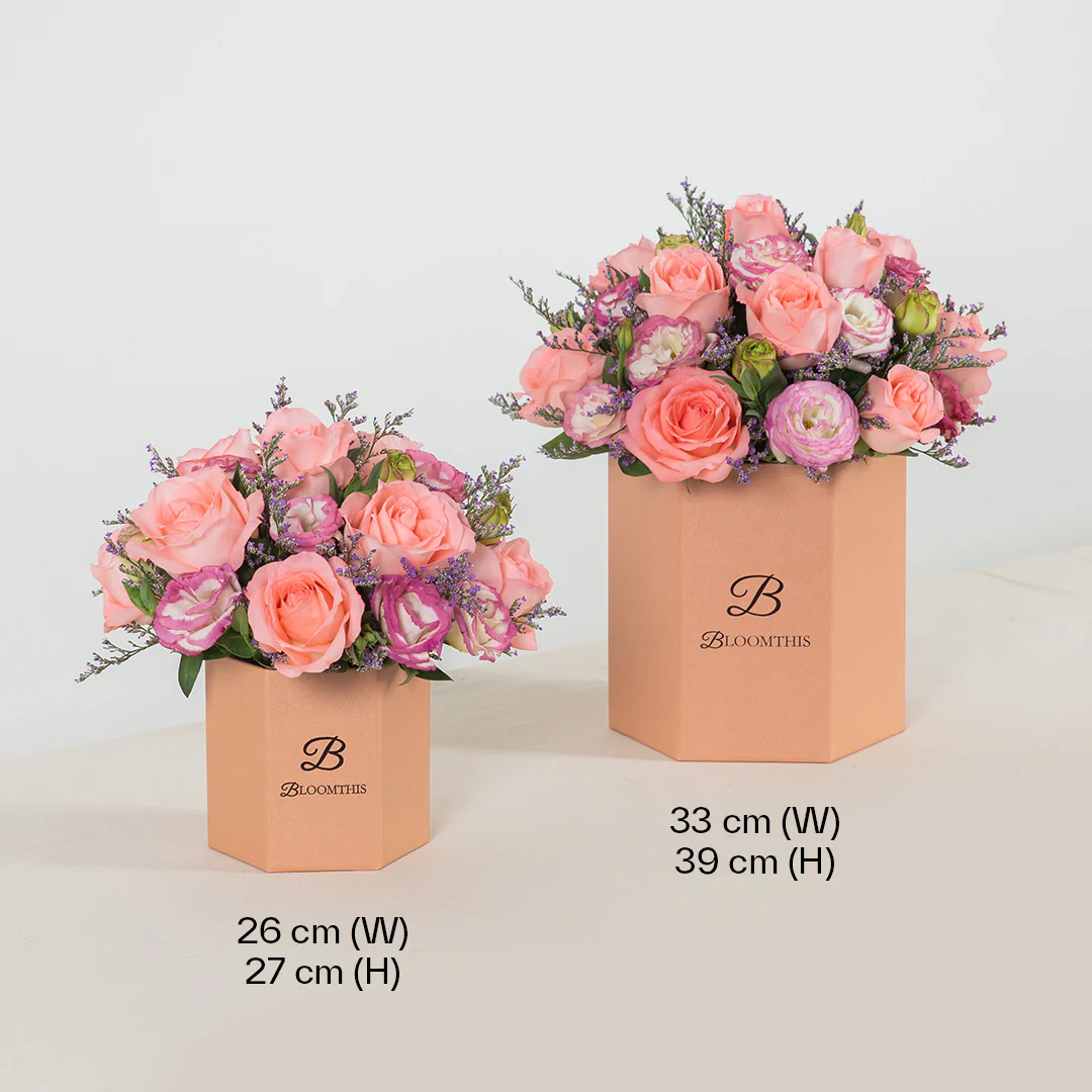 Evangeline Pink Rose Flower Box - Image 10