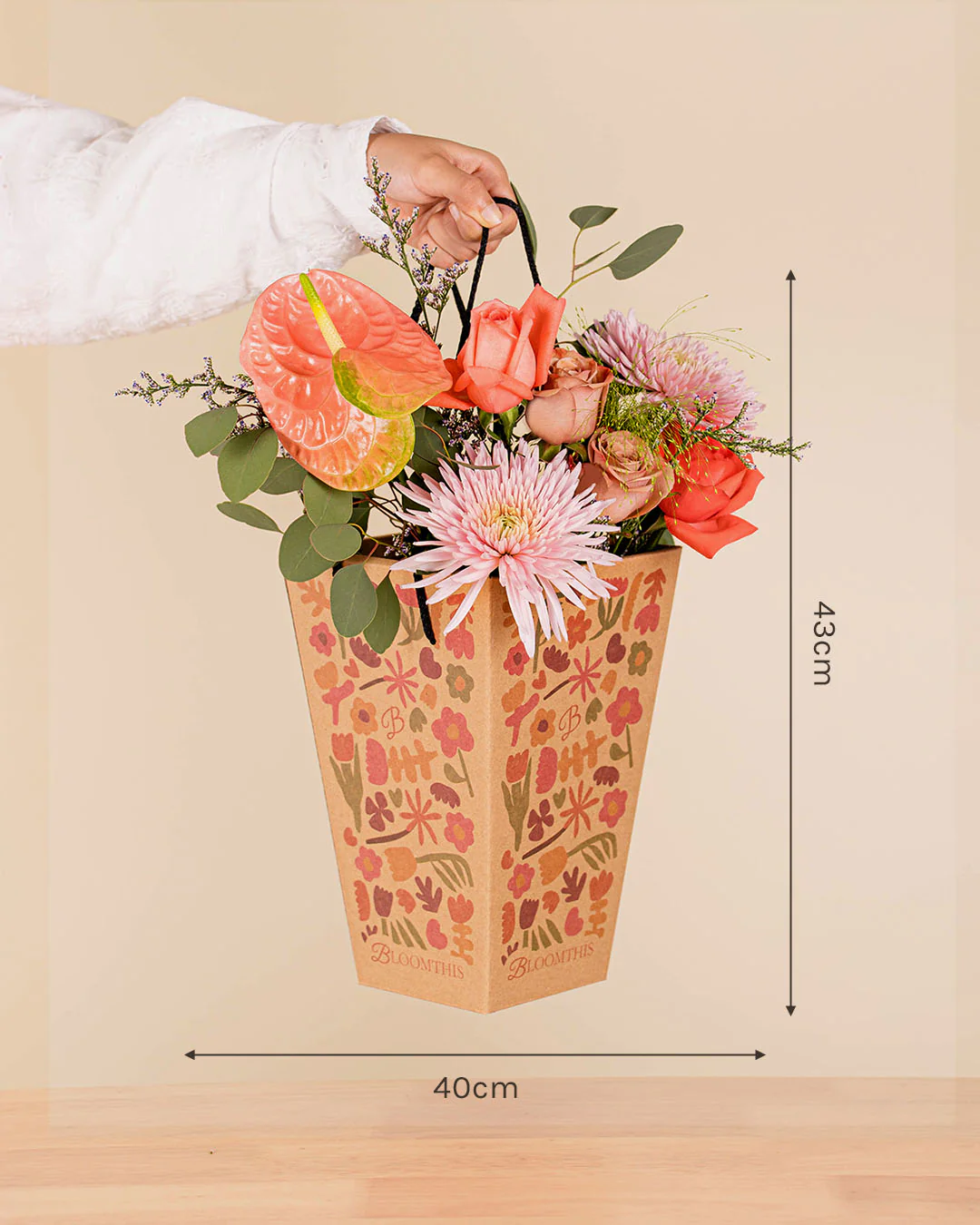 Fenella Orange Rose Mini Bloombag & re:bloom Vase - Image 6