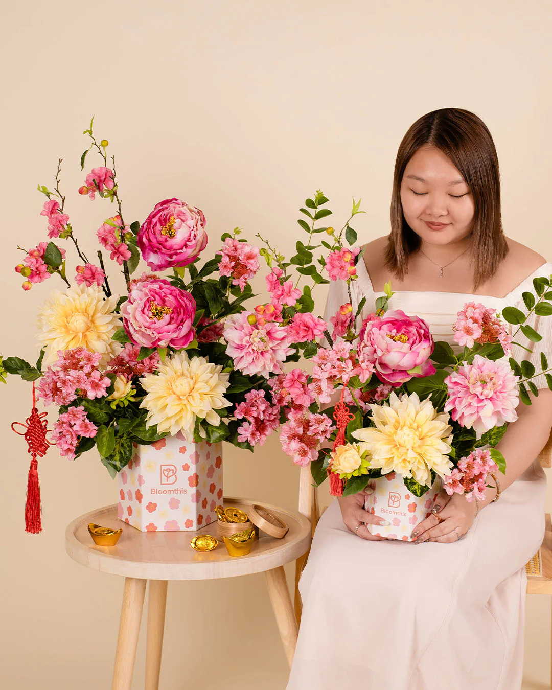 Flourishing Wealth Chinese New Year Artificial Flower Box 2026 - Image 8