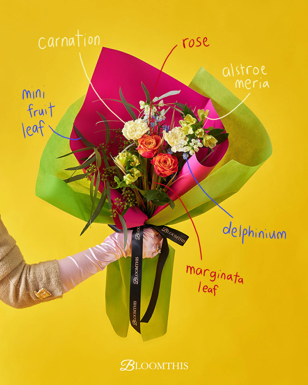 for the gram orange rose bouquet - Image 2
