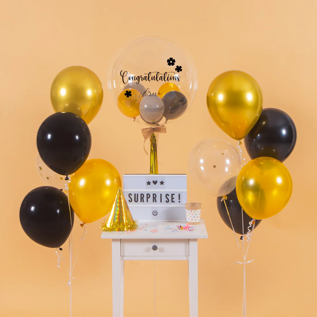 Glamour Gold Helium Bobo Balloon - Image 3