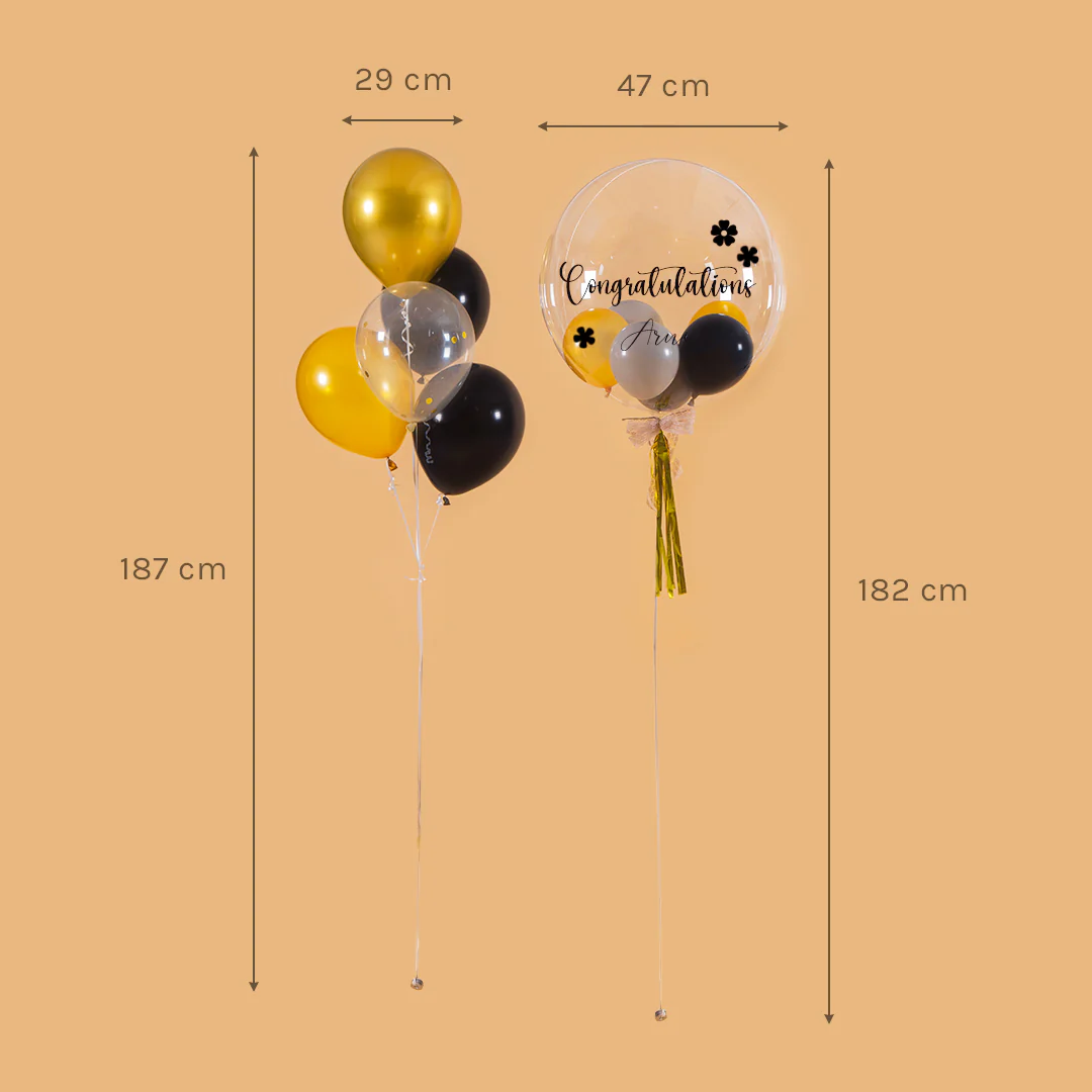 Glamour Gold Helium Bobo Balloon - Image 8