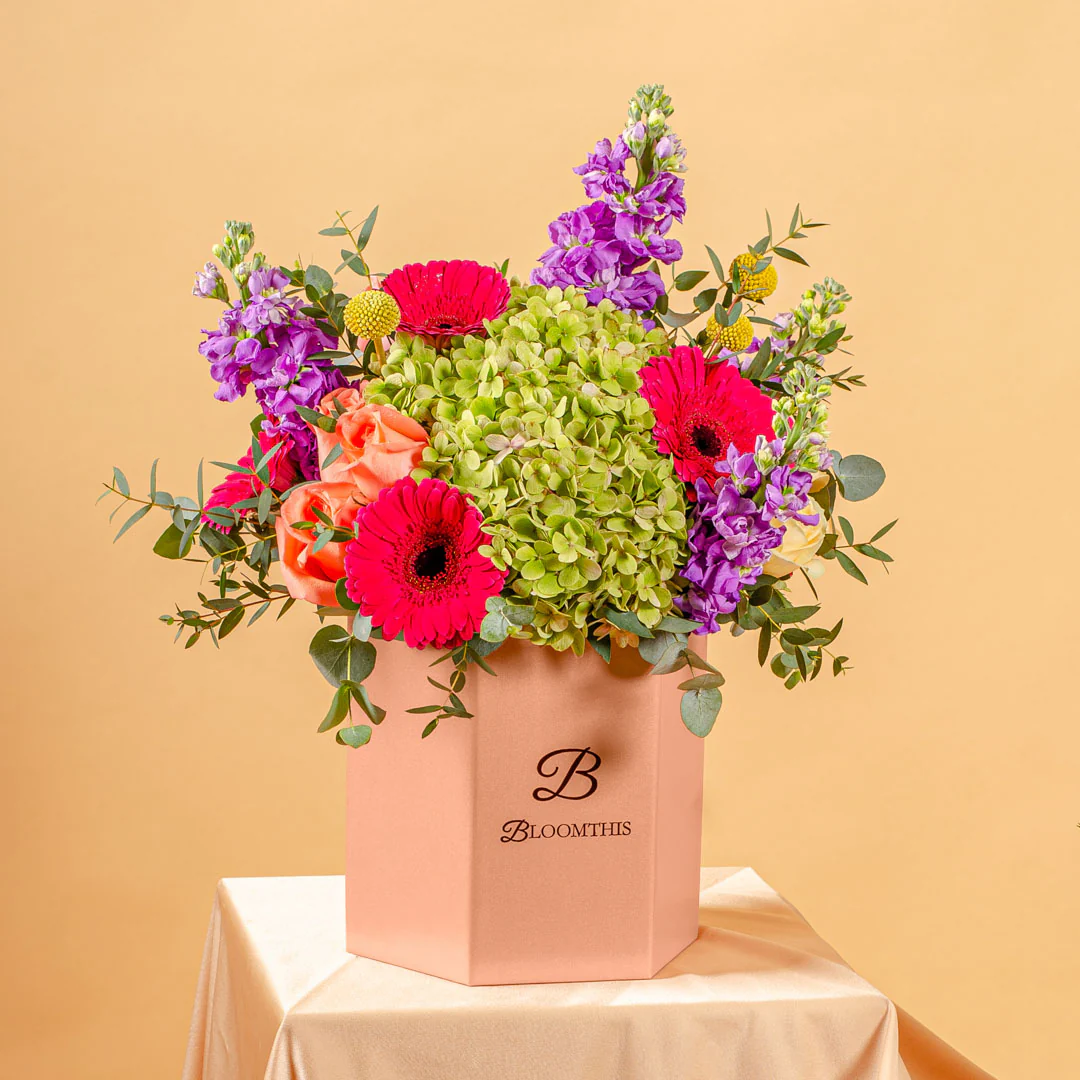 Gloria Hydrangea & Gerbera Flower Box - Image 3