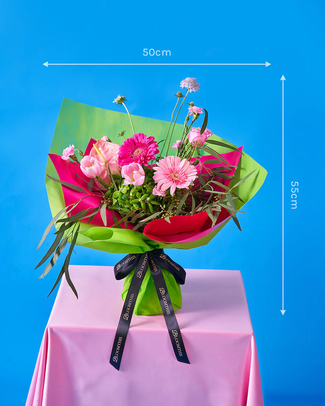 glow up pink tulip bouquet - Image 10