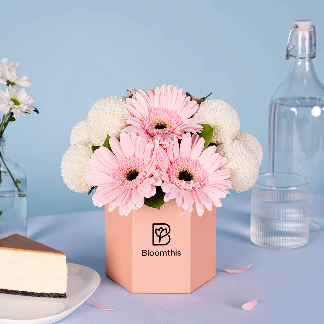 Grace Pink Gerbera Flower Box - Image 3