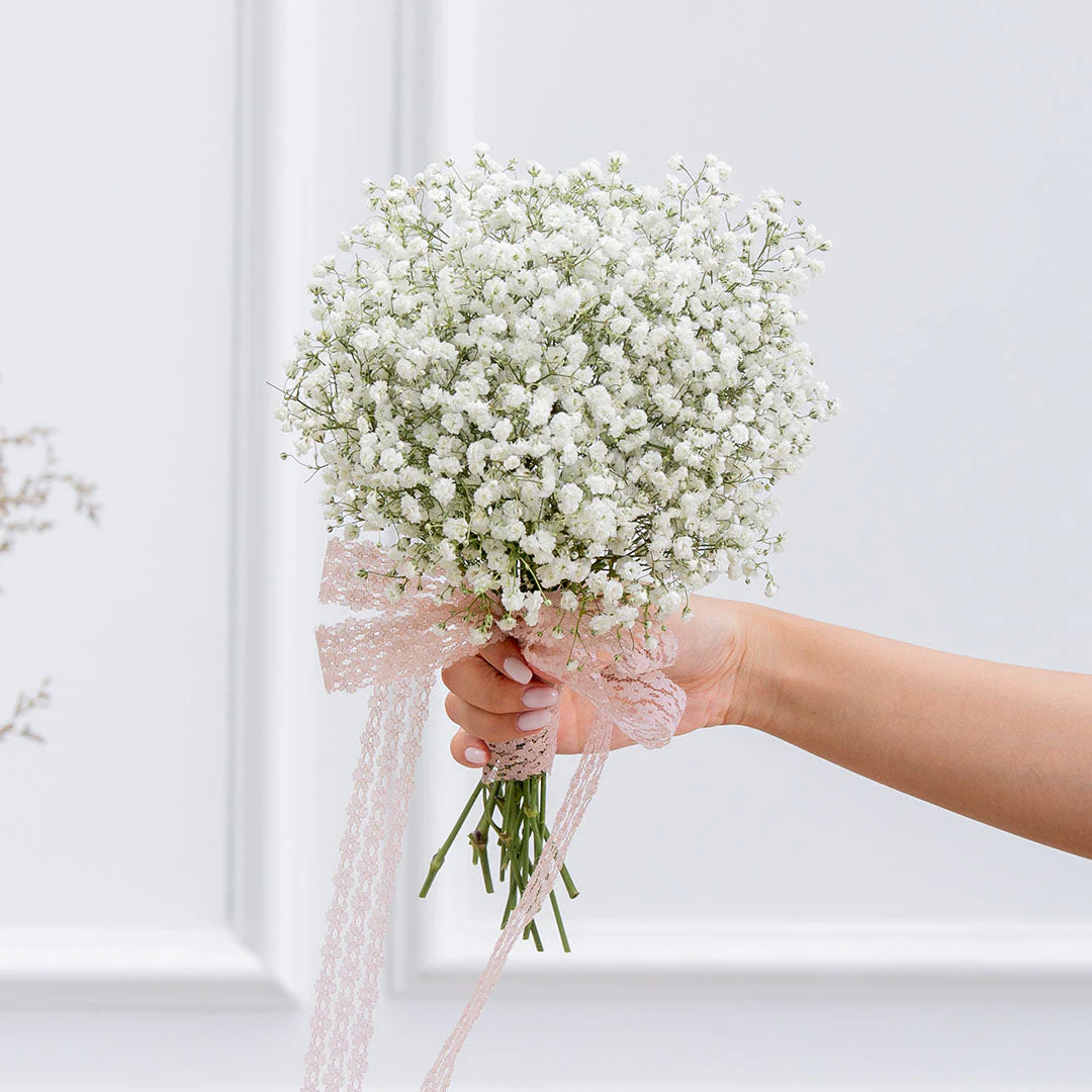 Harper Baby's Breath Bridal Bouquet - Image 4