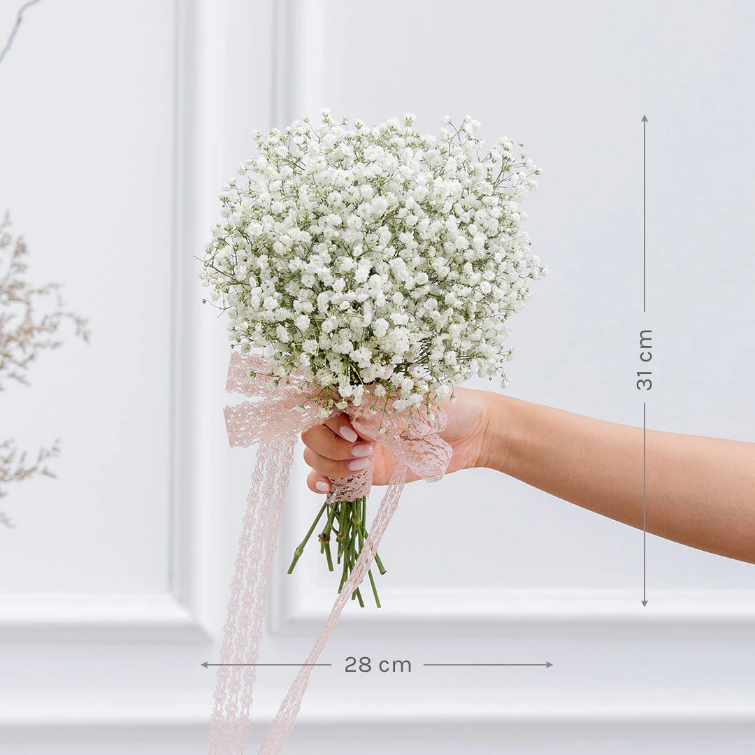 Harper Baby's Breath Bridal Bouquet - Image 6