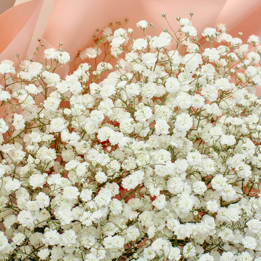 Harper White Baby's Breath Bouquet - Image 4