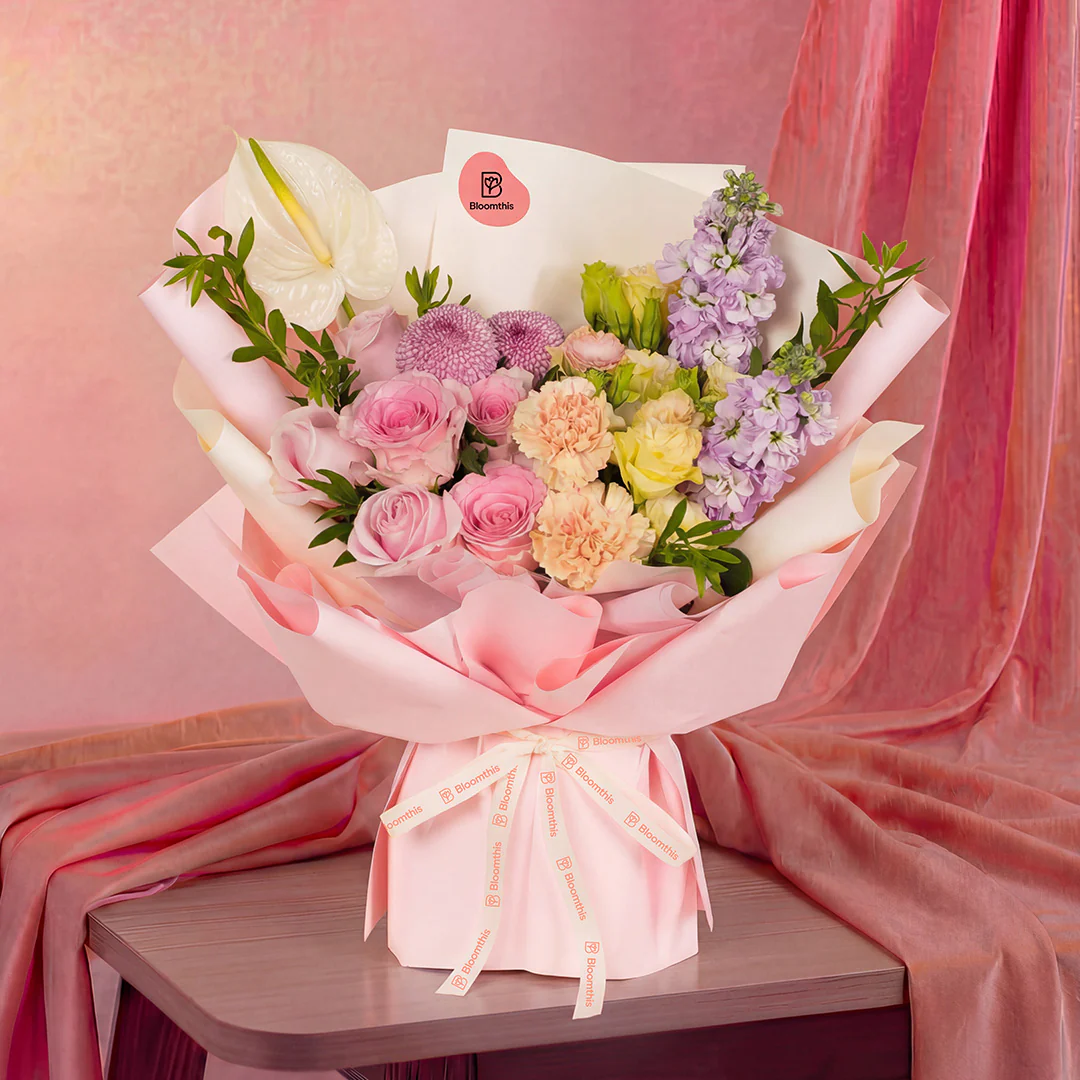 Haruka Pink Rose Bouquet - Image 2