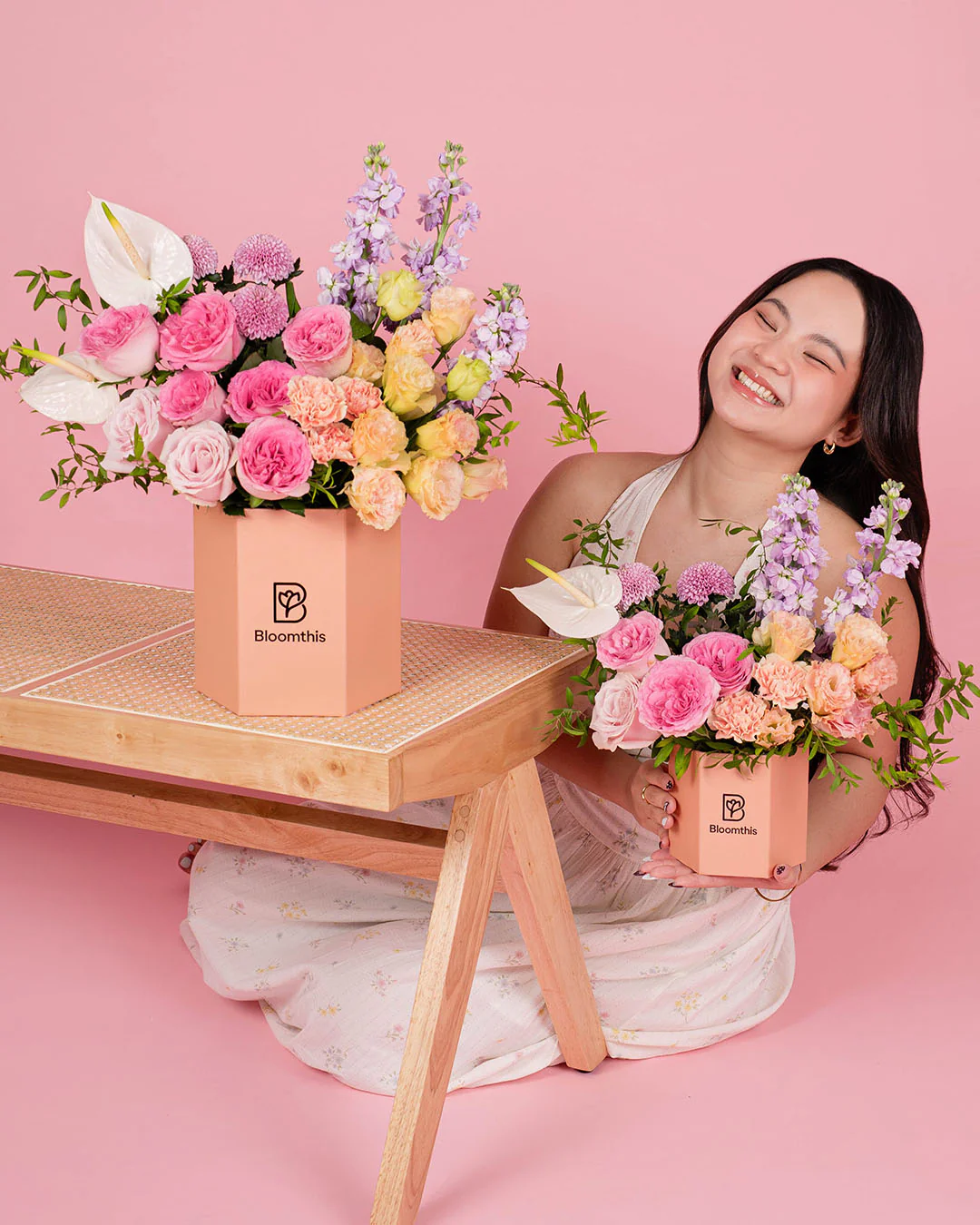 Haruka Pink Rose Flower Box - Image 8