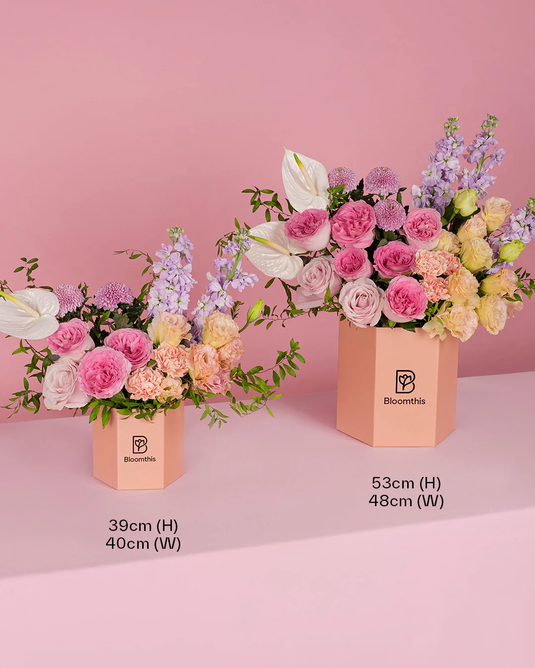 Haruka Pink Rose Flower Box - Image 9