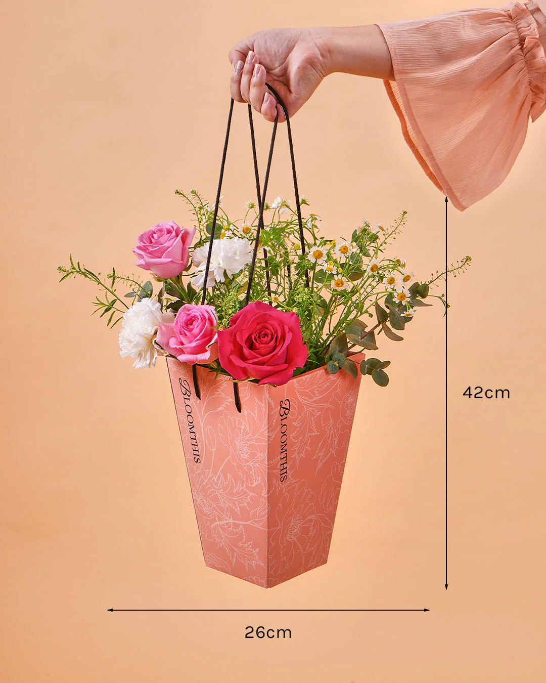 Imelda Cherry Pink Rose Mini BloomBag (MD) - Image 8