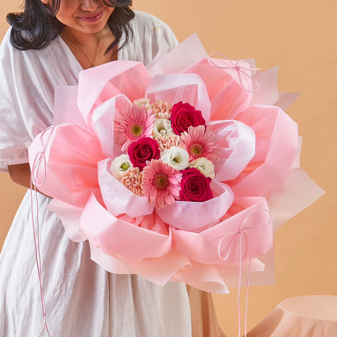 Imogen Pink Rose Mother's Day Petal Bouquet (MD)