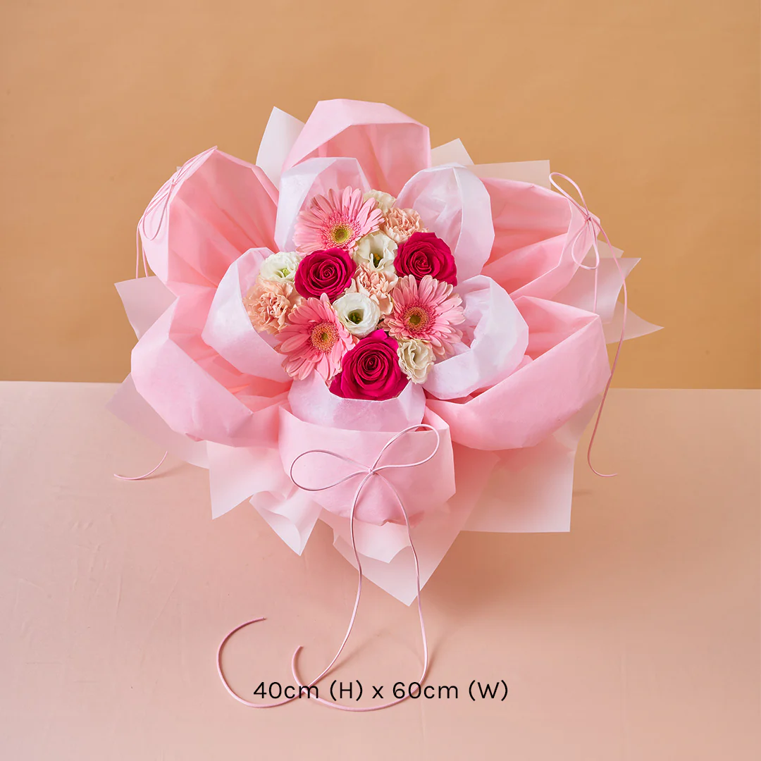 Imogen Pink Rose Mother's Day Petal Bouquet (MD) - Image 6