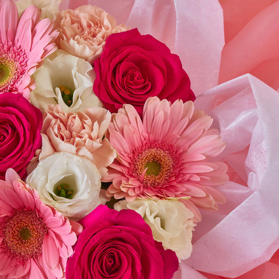 Imogen Pink Rose Petal Bouquet (MDV) - Image 5