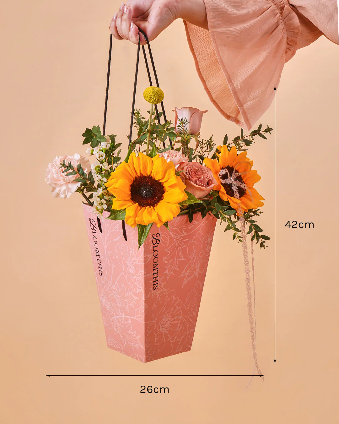 Iriana Yellow Sunflower & Rose Mini BloomBag (MD) - Image 9