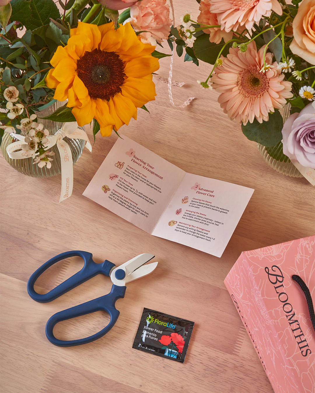 Iriana Yellow Sunflower & Rose Mini BloomBag & Vase (MDV) - Image 6