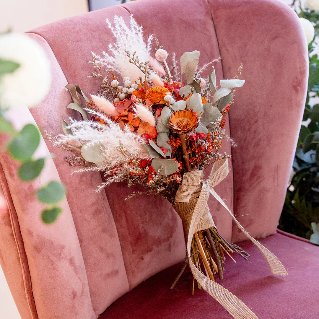 Janelle Dried Hydrangea Wedding Bouquet - Image 5