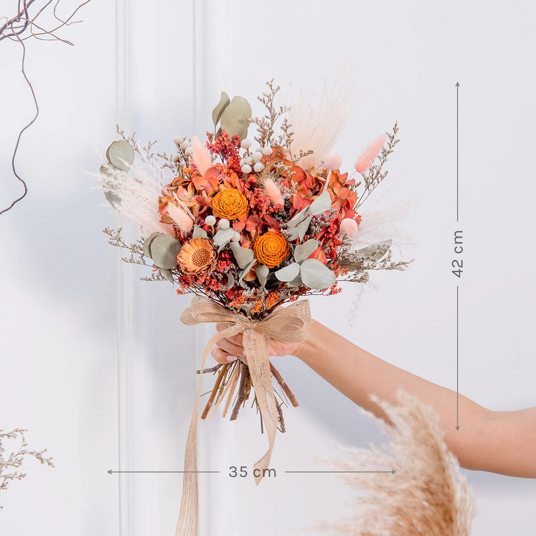 Janelle Dried Hydrangea Wedding Bouquet - Image 6