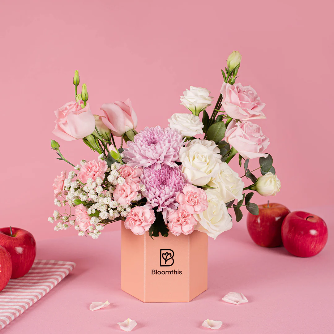 Joanne Rose & Chrysanthemum Flower Box - Image 3