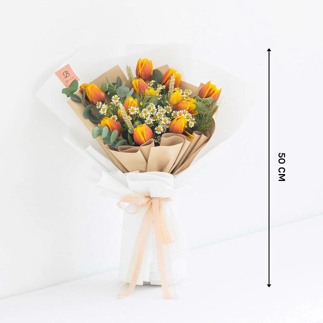 Kirsten Orange Tulip Bouquet - Image 3