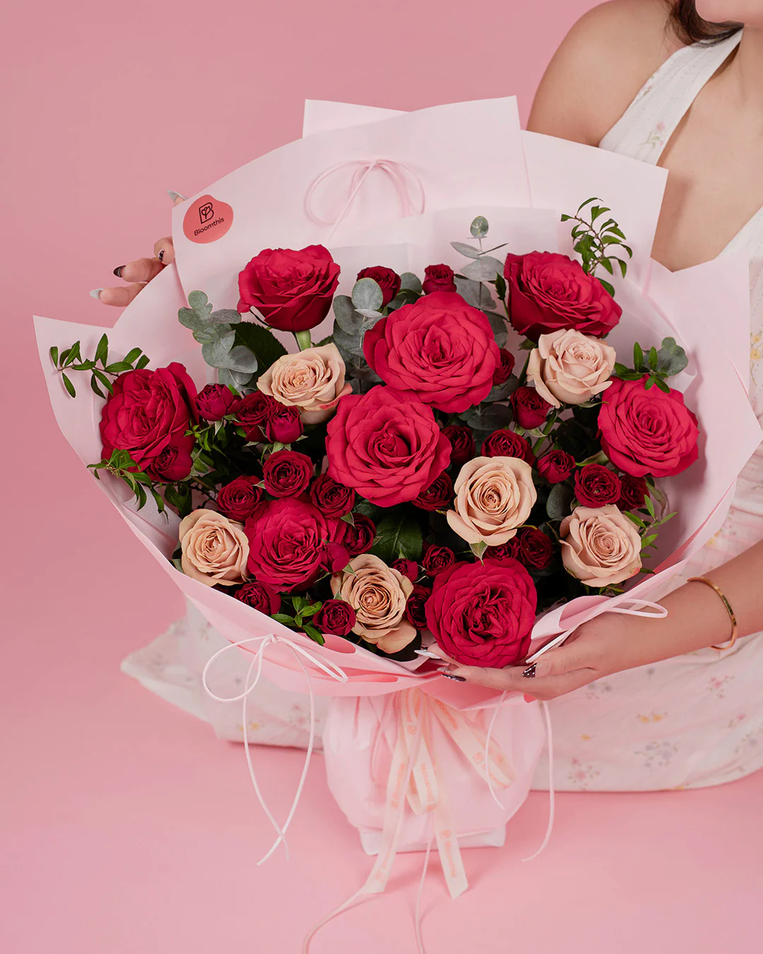 Lauren Red Rose Bouquet - Image 2