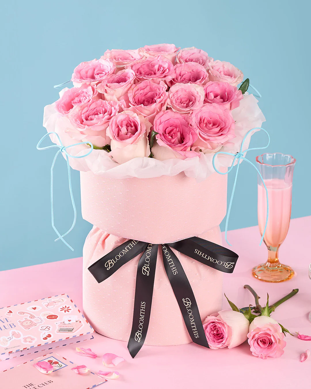 Laurie Pink Rose Russian Bouquet
