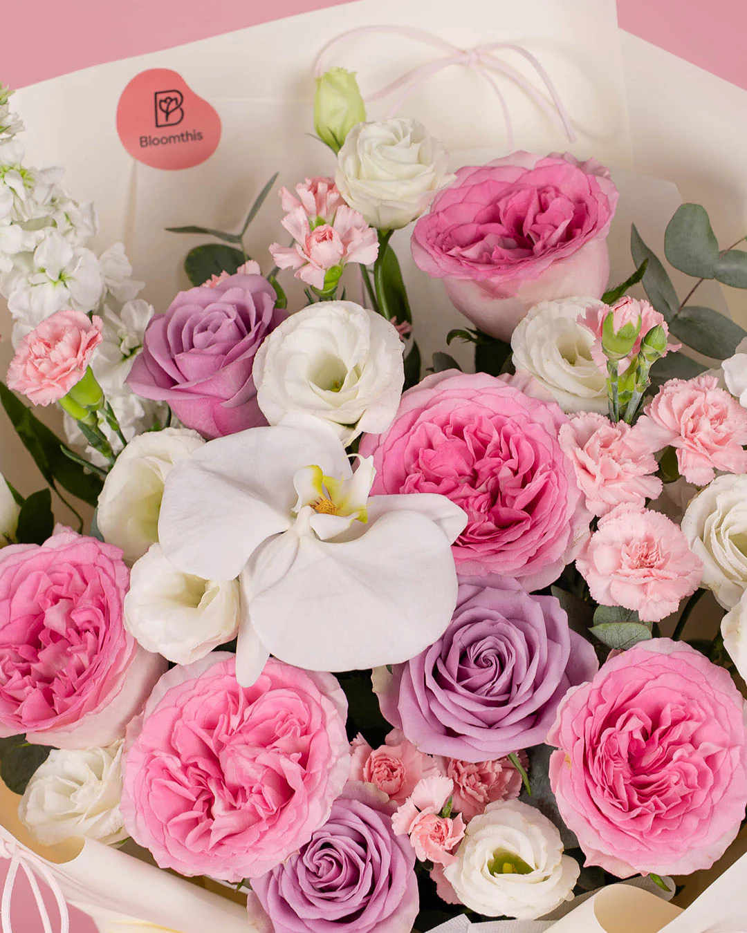 Laycie Lilac Rose Bouquet - Image 3