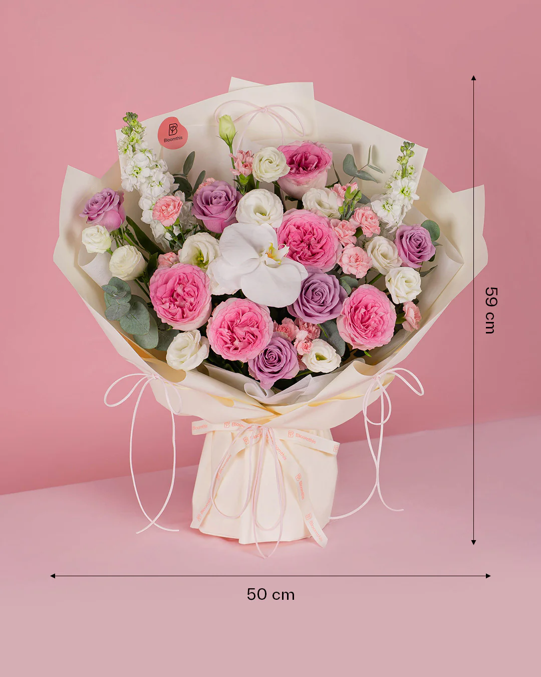 Laycie Lilac Rose Bouquet - Image 7