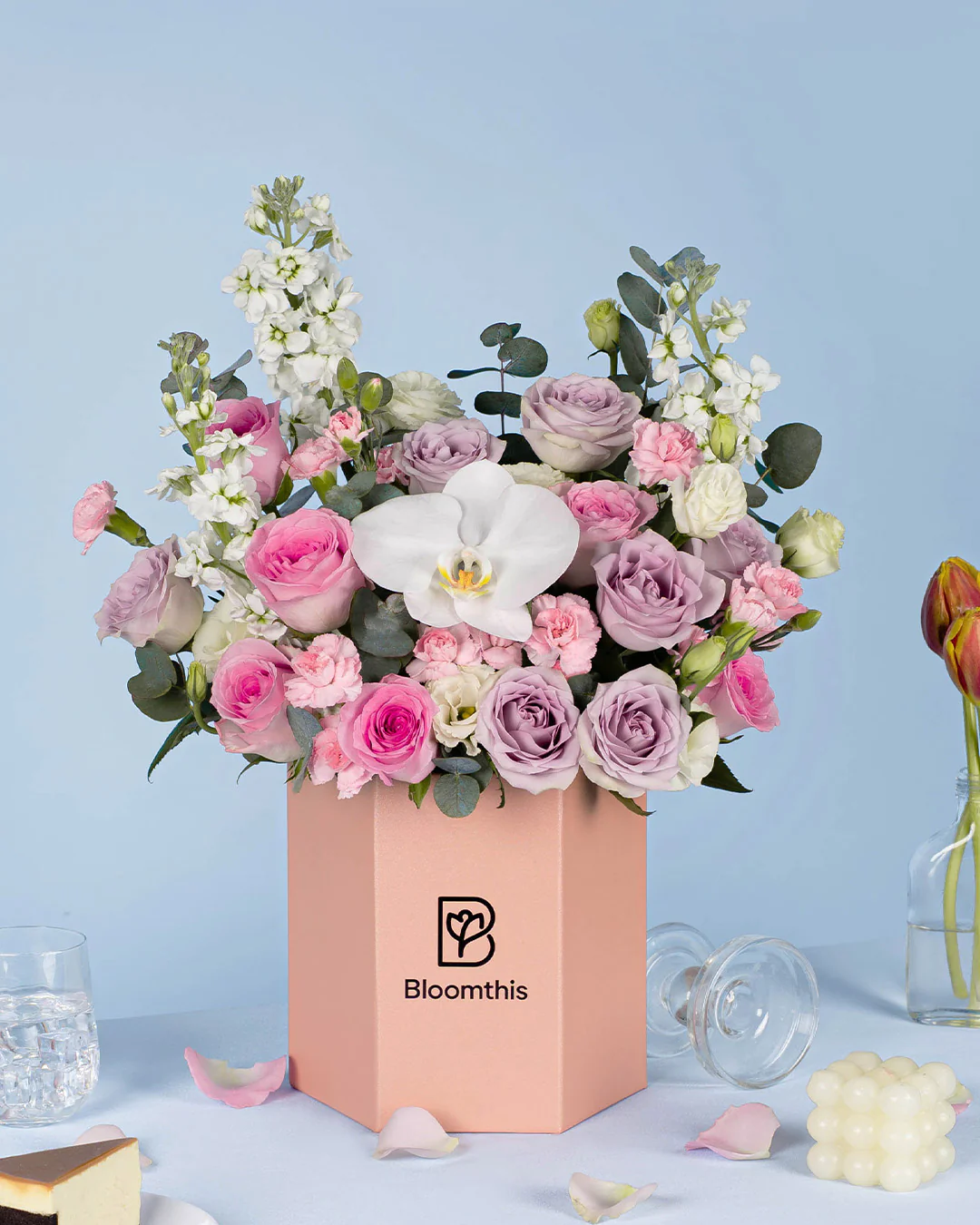 Laycie Lilac Rose Flower Box - Image 5