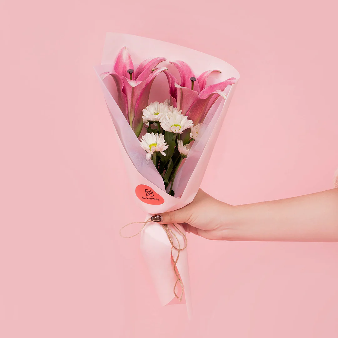 Lizzy Pink Lily Bouquet