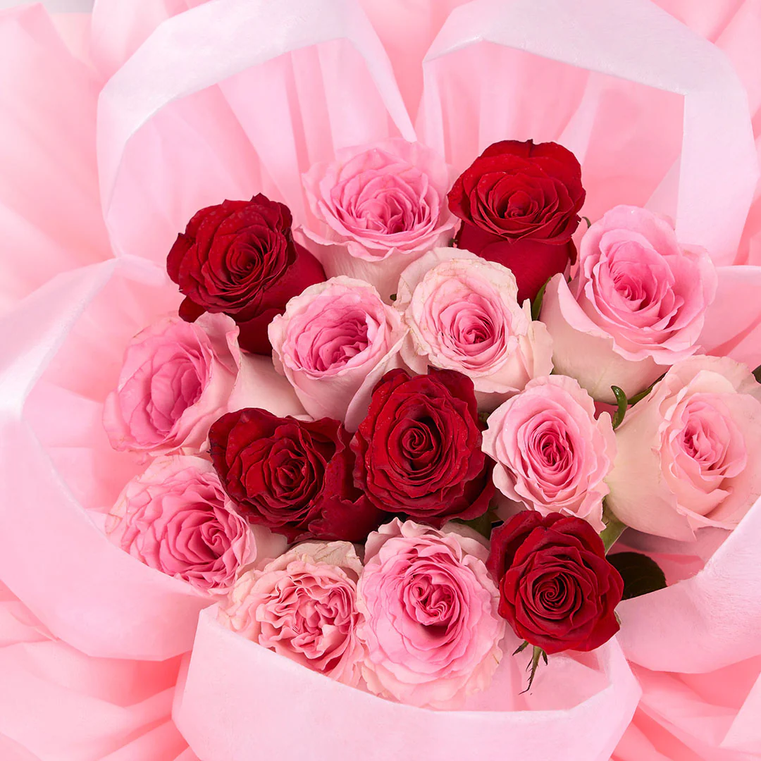 Louisa Red Rose Petal Bouquet - Image 4