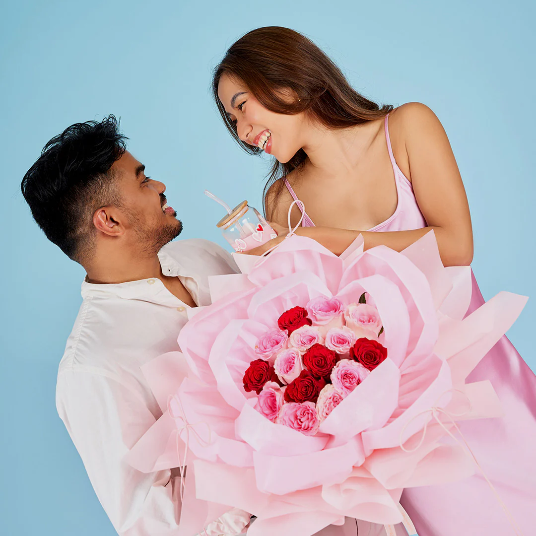 Louisa Red Rose Petal Bouquet - Image 7