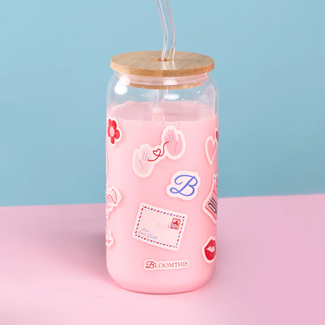 Love Club Glass Cup (500 ml) - Image 2