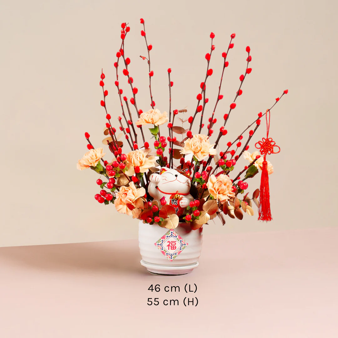 Lucky Chinese New Year Flowers in Pot - Image 4