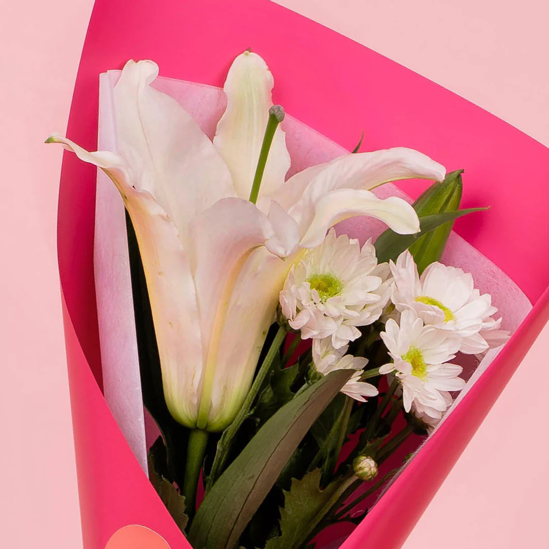 Lunar White Lily Bouquet - Image 2