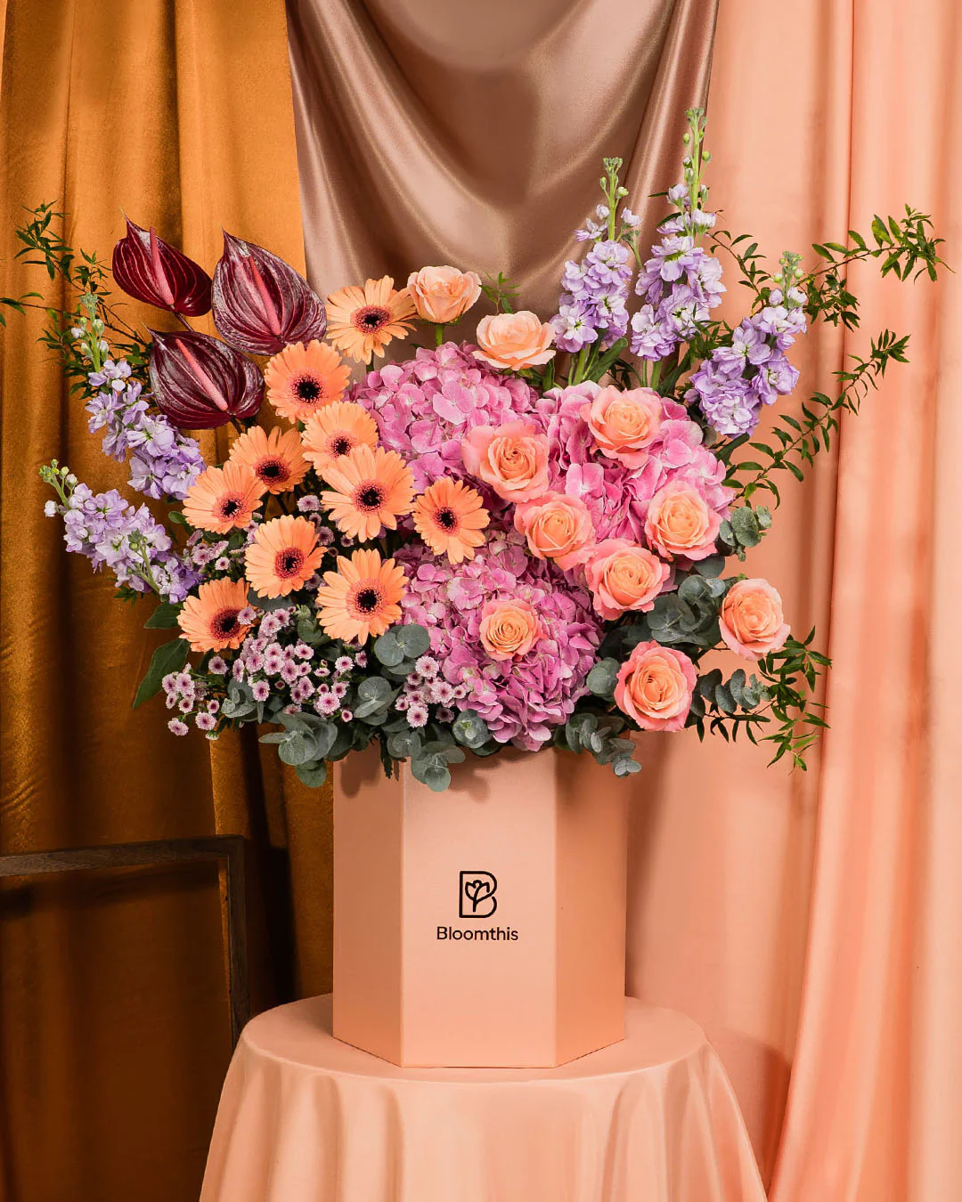 Luxe Aira Rose & Gerbera Flower Box - Image 2