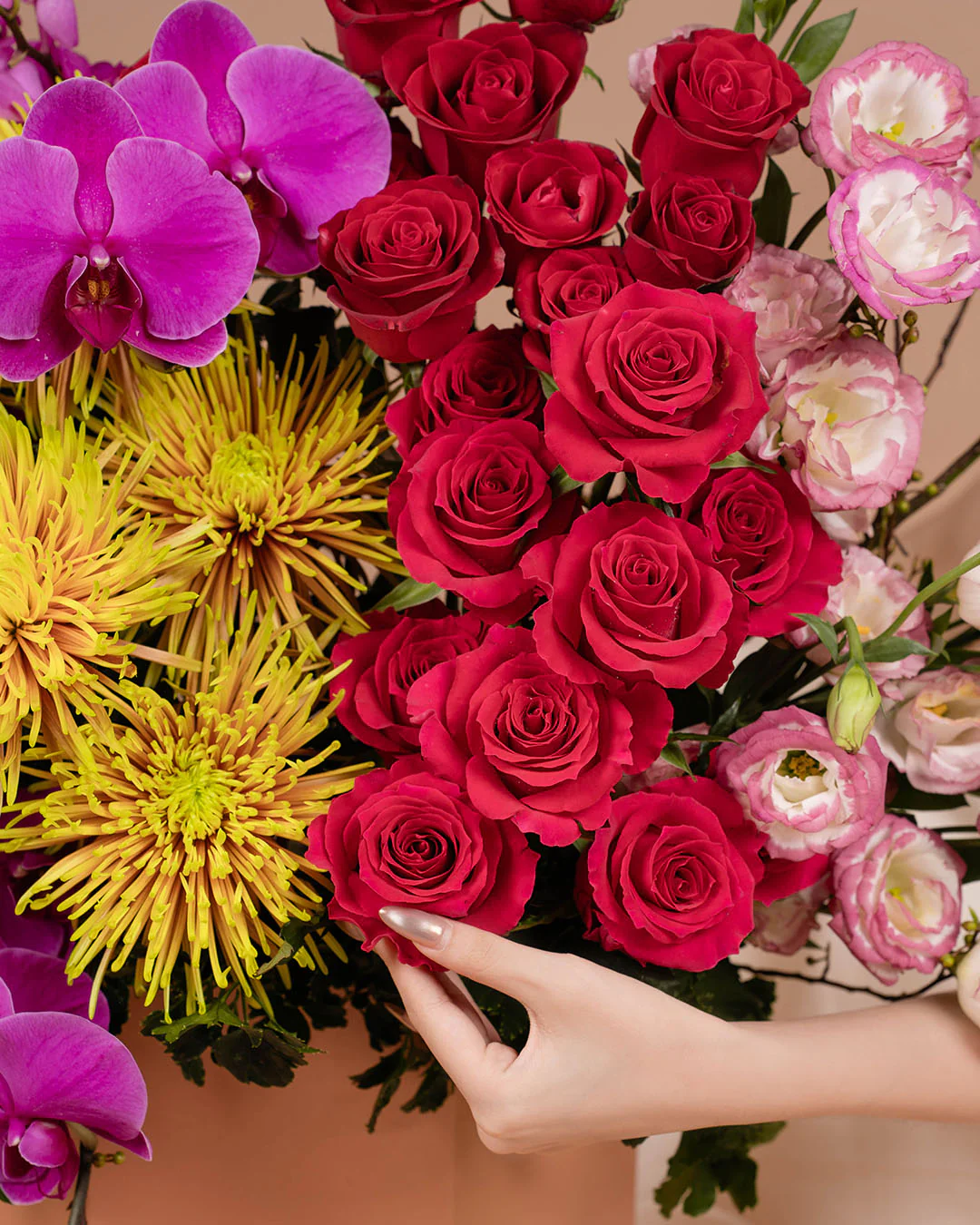 Luxe Amani Phalaenopsis & Rose Flower Box - Image 3