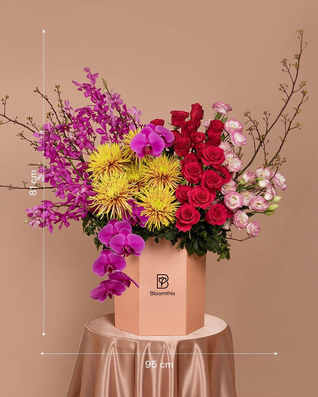 Luxe Amani Phalaenopsis & Rose Flower Box - Image 6