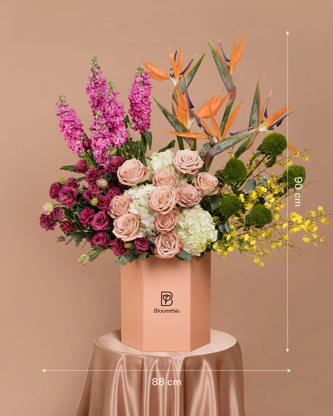 Luxe Ameera Matthiola & Rose Flower Box - Image 8