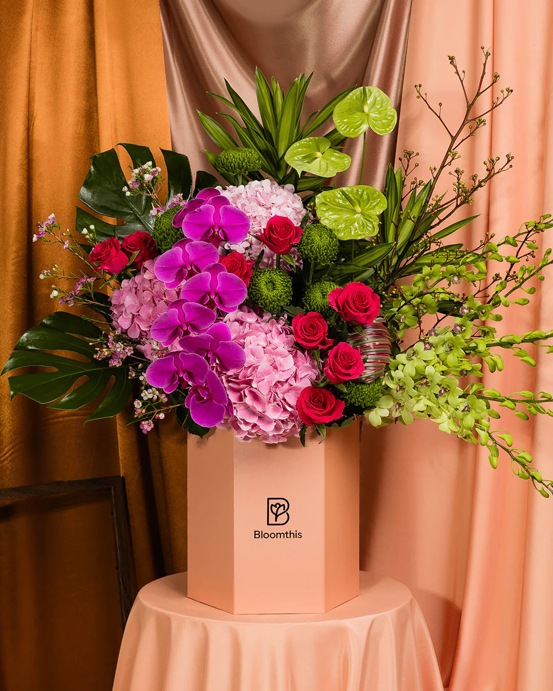 Luxe Arissa Hydrangea & Phalaenopsis Flower Box - Image 2
