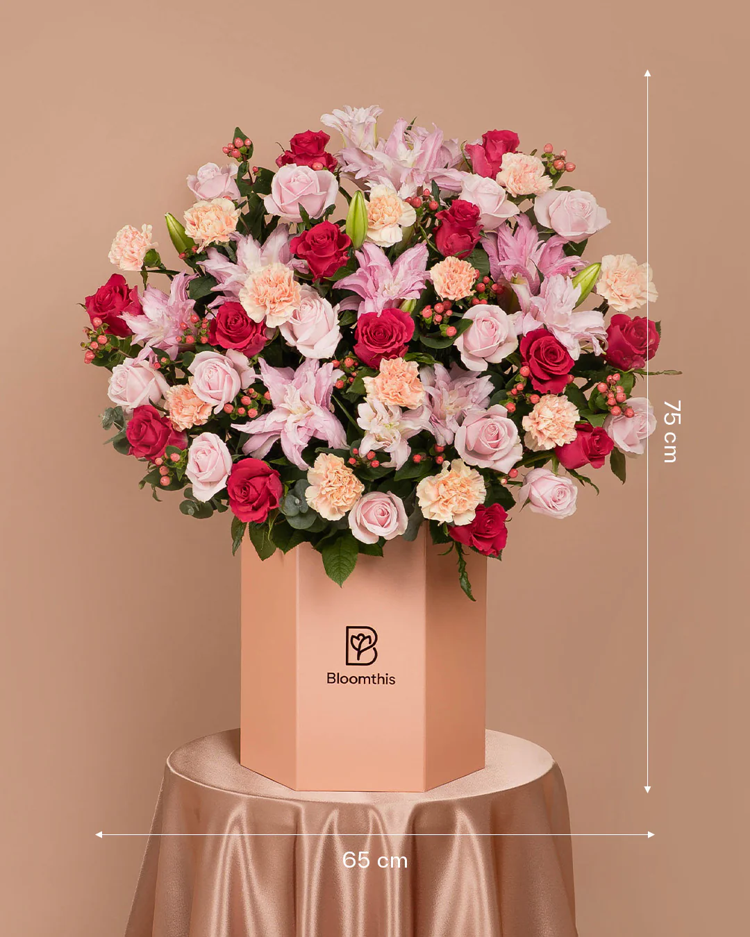 Luxe Beatrice Rose Lily Flower Box - Image 6