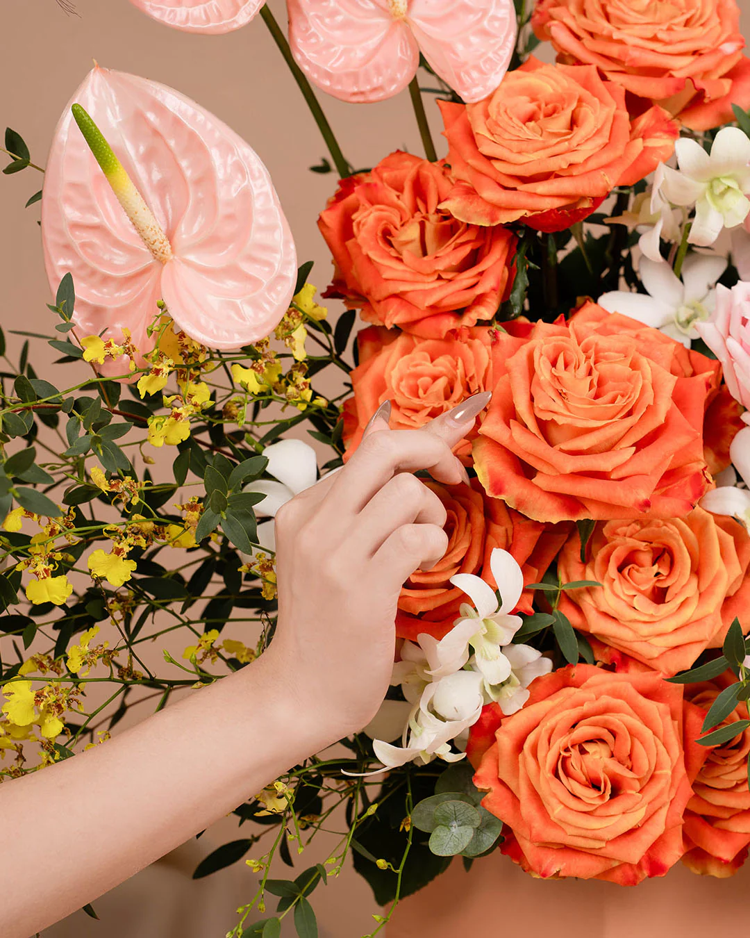 Luxe Euphemia Rose & Anthurium Flower Box - Image 4