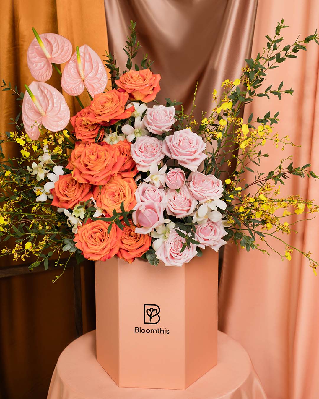 Luxe Euphemia Rose & Anthurium Flower Box - Image 6