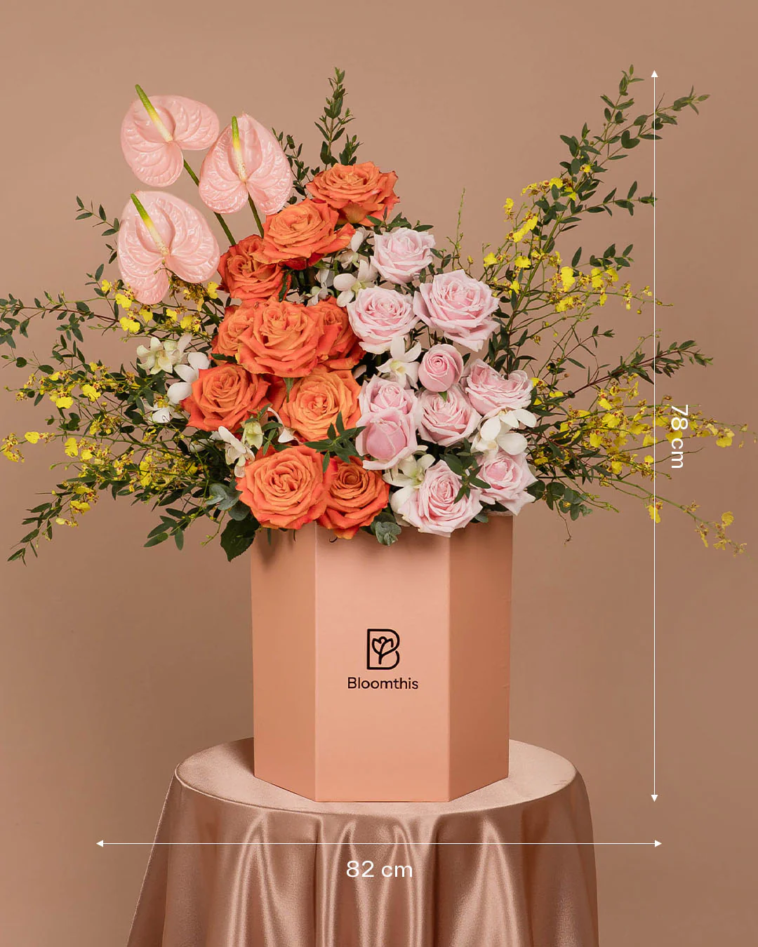 Luxe Euphemia Rose & Anthurium Flower Box - Image 7