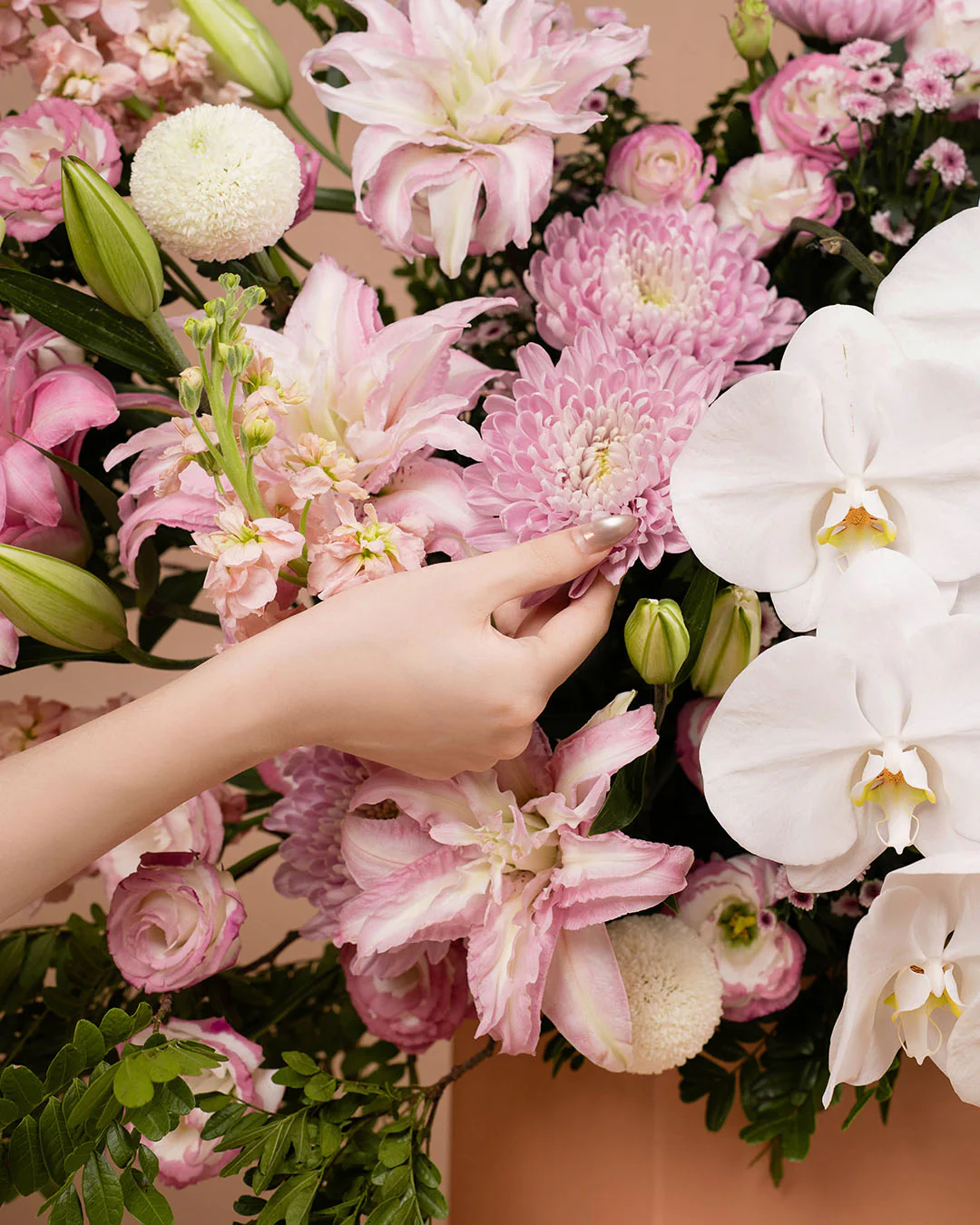 Luxe Ionian White Orchid Flower Box - Image 3