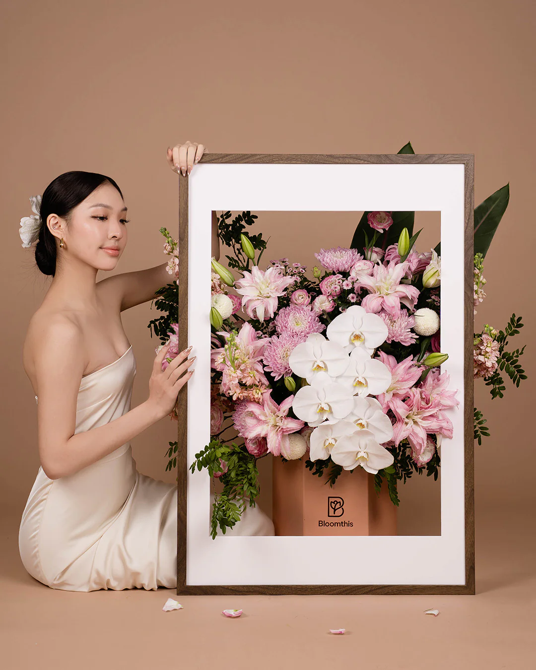 Luxe Ionian White Orchid Flower Box - Image 5